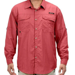 Little Donkey Andy New Outdoor Fishing Shirt Jacket Tactical Size 4XL Coral